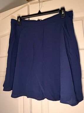 Forever 21 Navy Circle Skater Skirt